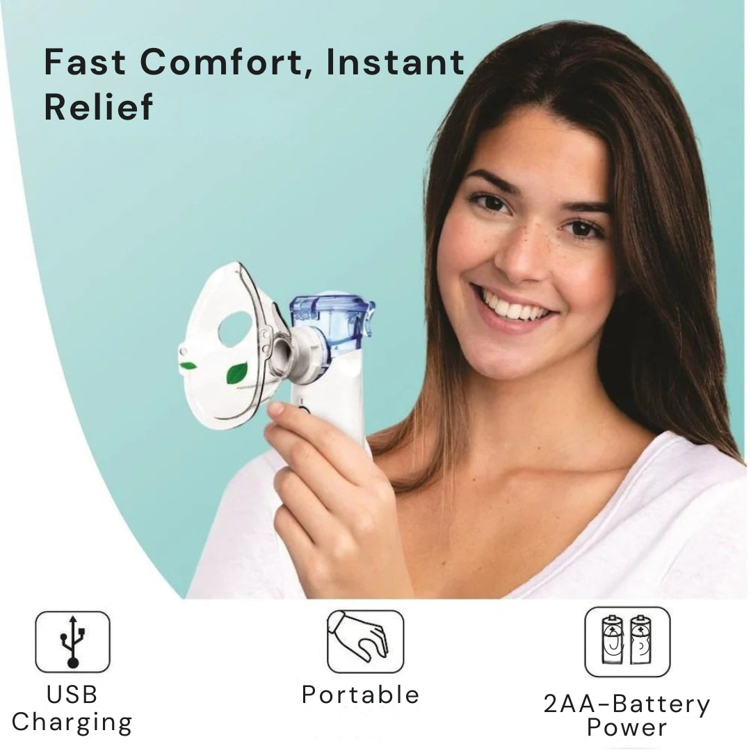 Portable Mesh Nebulizer for Quick, Silent & Effective Respiratory Relief